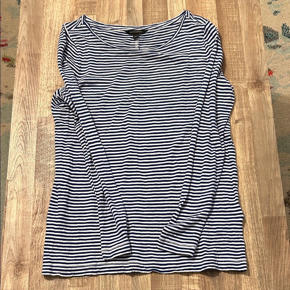 Banana Republic Blue Striped Long Sleeve